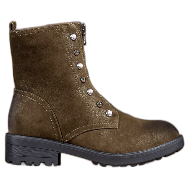 S. BARSKI Visoke čizme s perlicama zelena