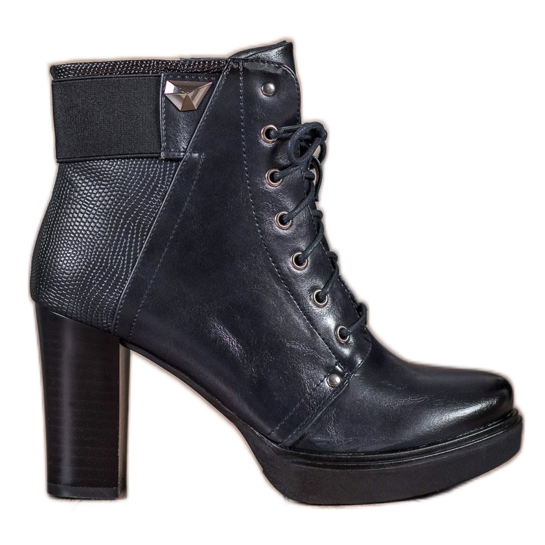 M.Daszyński Čizme do gležnja crno