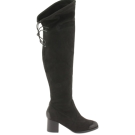 M.Daszyński Čizme od antilopa preko koljena 1715 crna