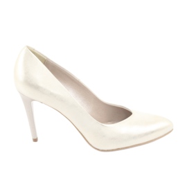 Ženske kožne pumpe Zlatni Espinto 889 na pin