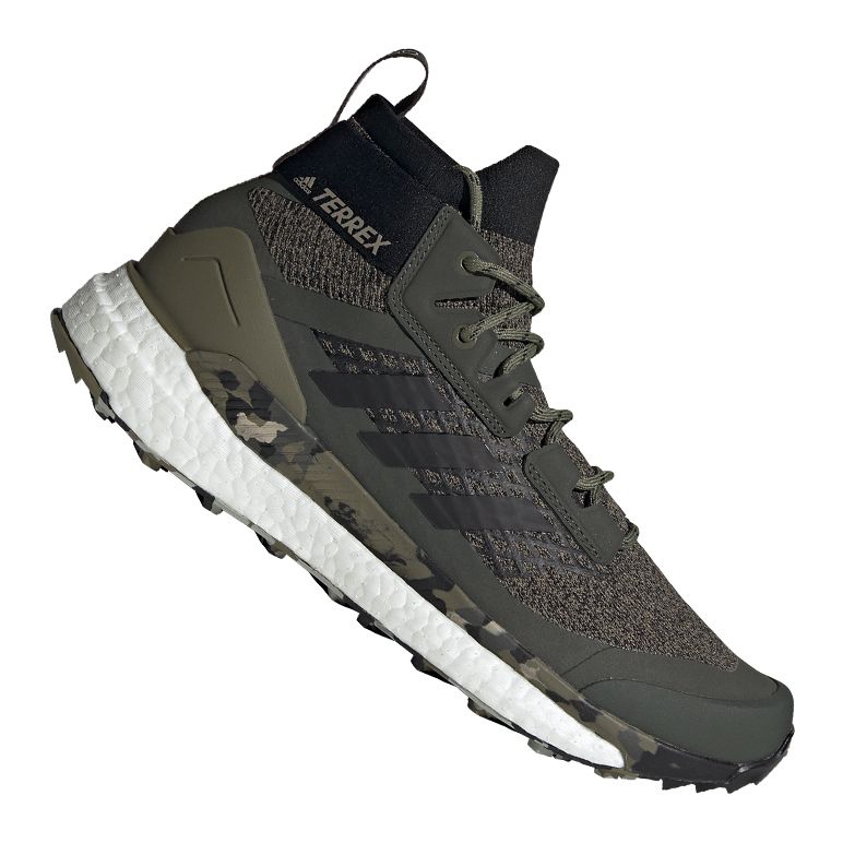 Cipele za planinarenje adidas Terrex Free Hiker M EF0774 crno siva raznobojna zelena