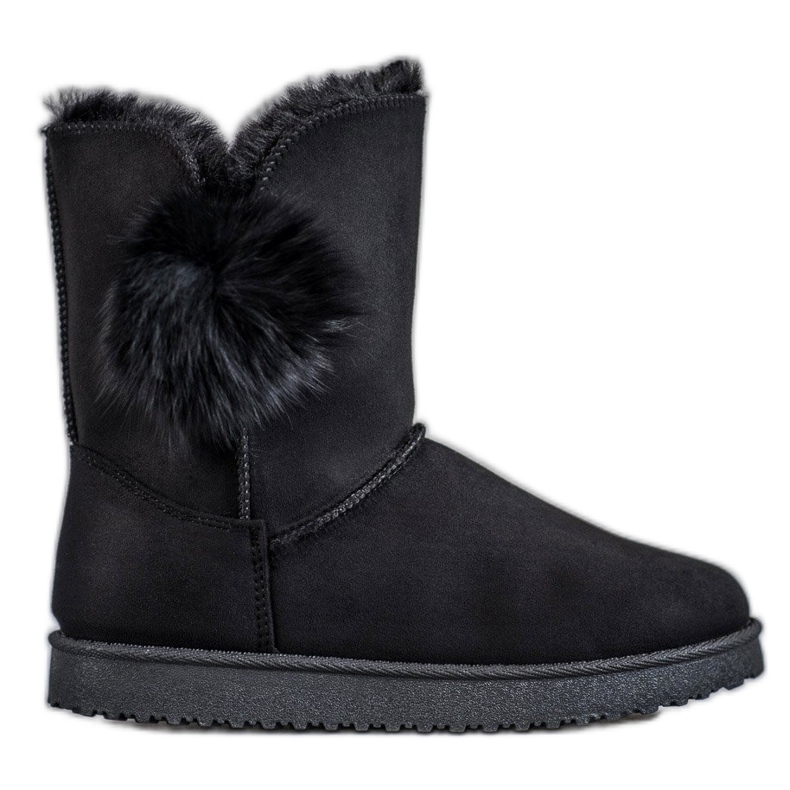 SHELOVET Mukluki s pomponom crno