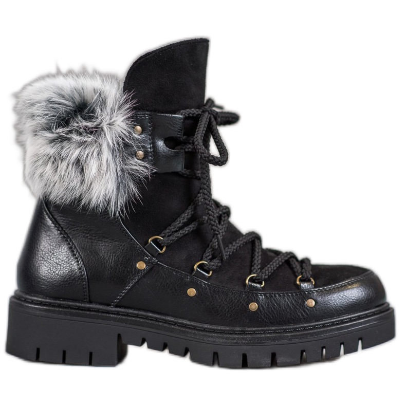 SHELOVET Ženske čizme na navlaku crno