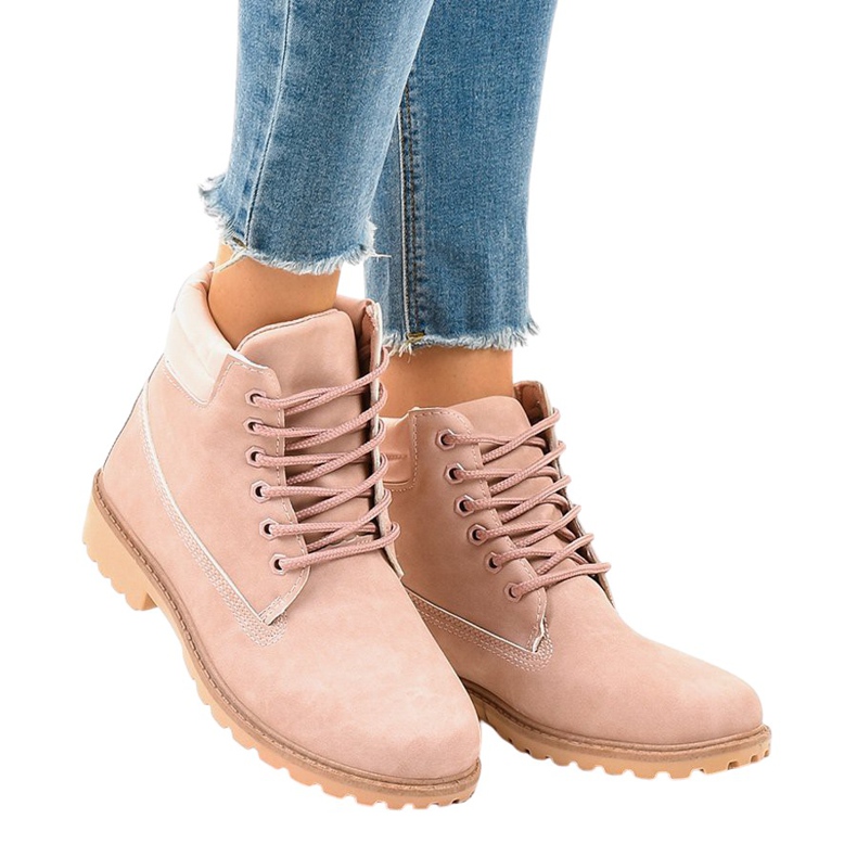 Ružičaste planinarske čizme bez izolacije W-3033 ružičasta