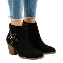 Crne čizme od antilopa na zvjezdici L88-163 crna