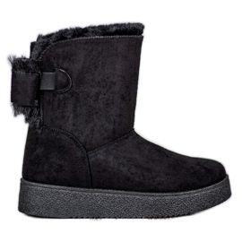 SHELOVET Mukluki s mašnom crna