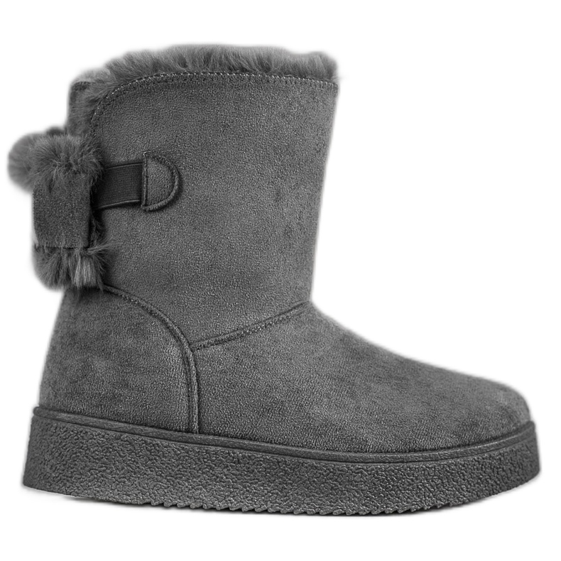 SHELOVET Mukluki s mašnom siva