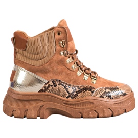 Čizme VICES na vezanje smeđa