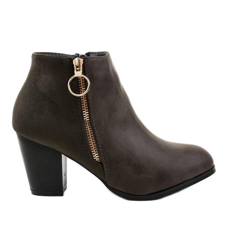 Sive gležnjače s patentnim zatvaračem A166-1 siva