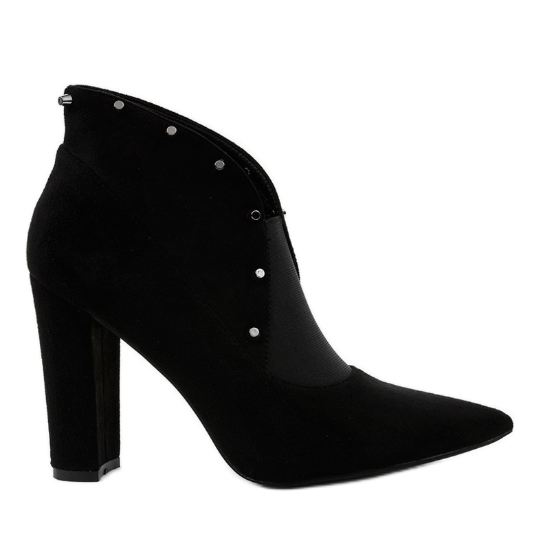 Crne čizme do gležnja s elastičnom trakom N2AX1629 crno