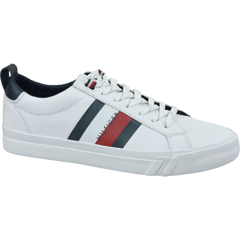 Cipele Tommy Hilfiger Flag Detail Kožna tenisica M FM0FM02576-YBR bijela