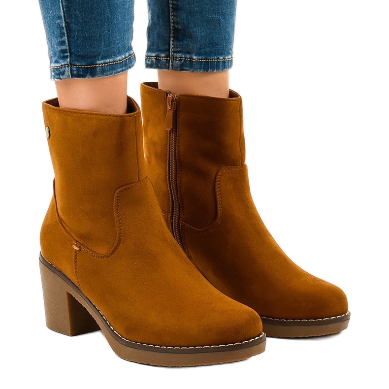 Smeđe antilop visoke potpetice 8B852 smeđa