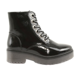 Čipkane čizme Sergio Leone 726 vezice crna