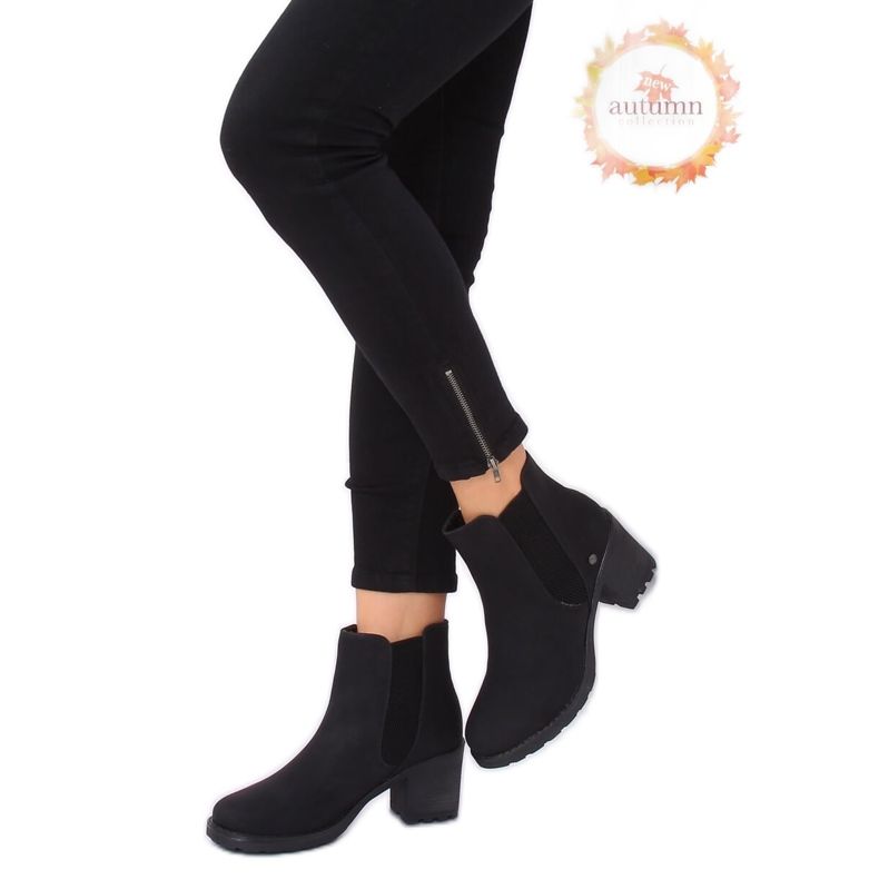 Crne čizme Chelsea, crne L2065 Crne crno