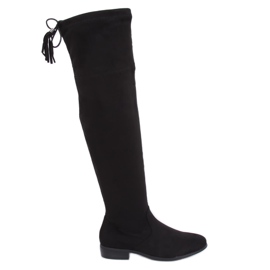 Crne čizme preko koljena 13X993-95 Crne crno