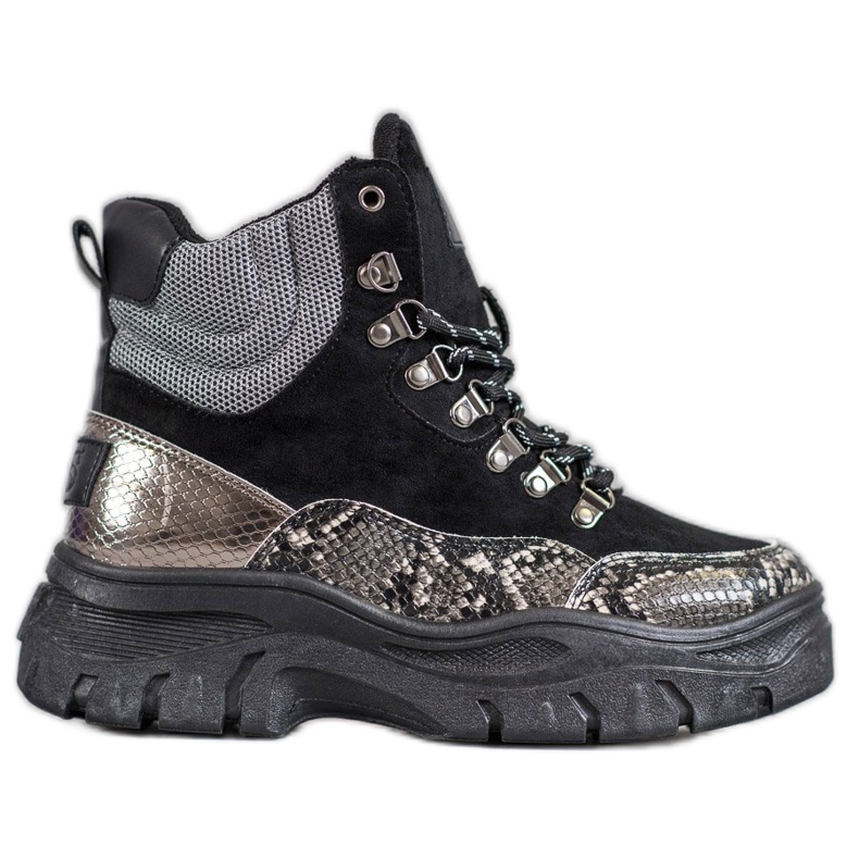 Čizme VICES na vezanje crno