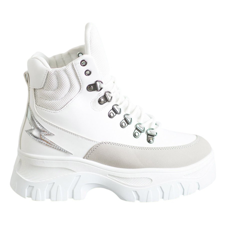 Seastar Modne čizme na vezanje bijela