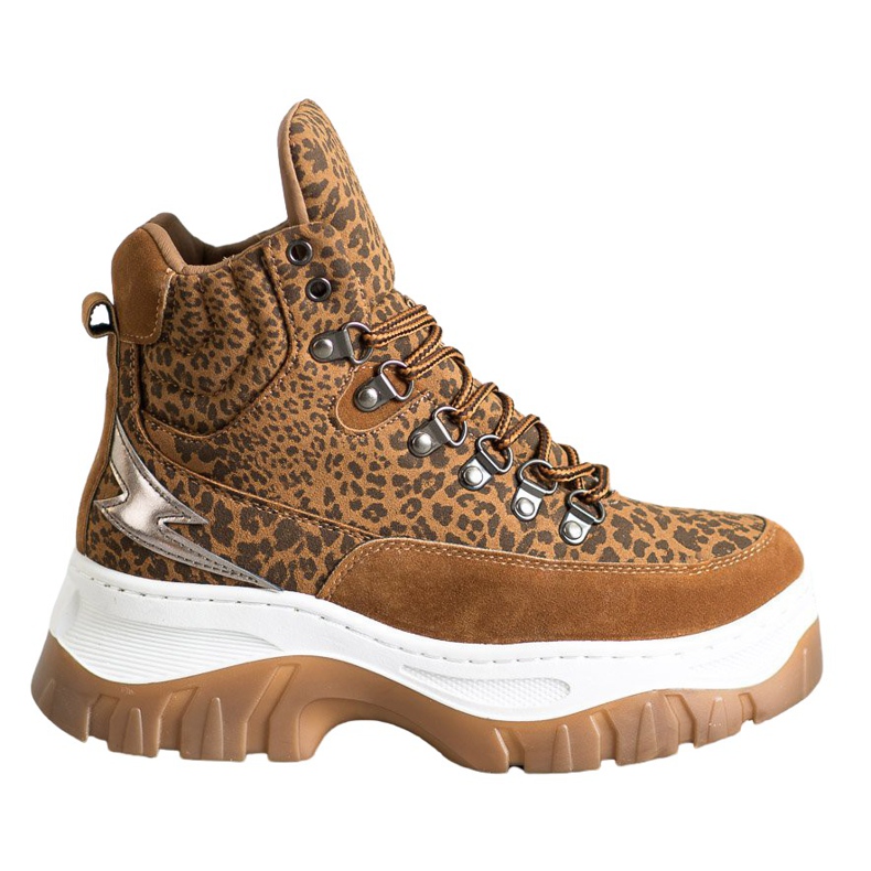 Seastar Modne čizme na vezanje smeđa