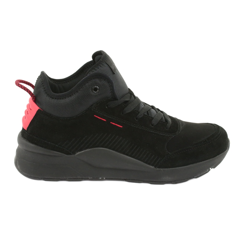MCKEY HIGH muški sportske cipele Black Suede 1068 crno