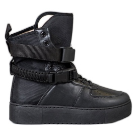 Diamantique Visoke čizme sa kopčama crna