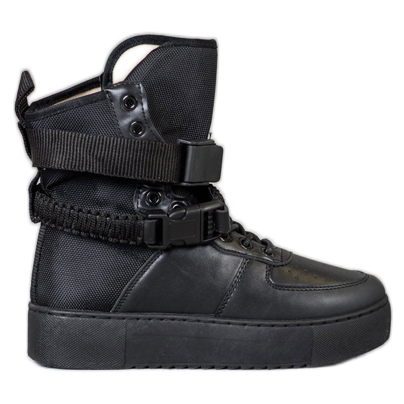 Diamantique Visoke čizme sa kopčama crno