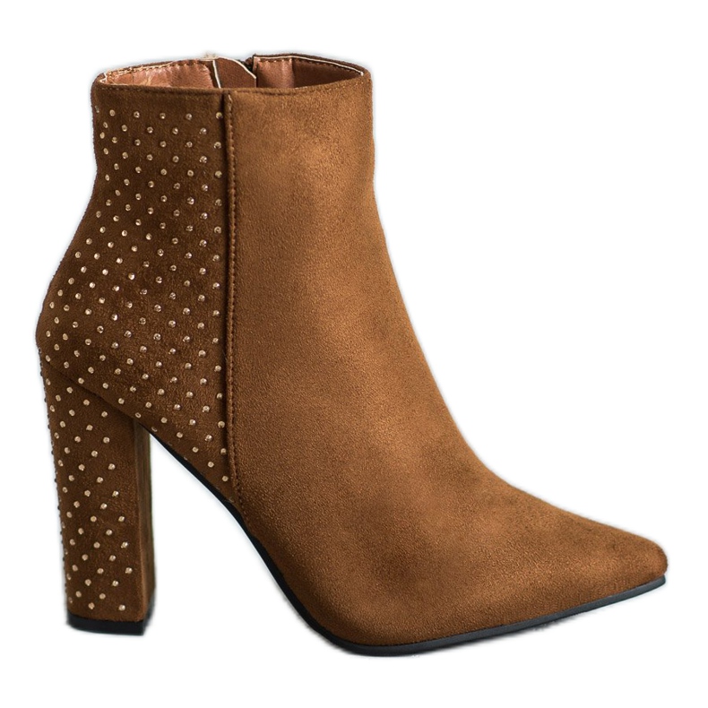 Seastar Čizme od antilopa s kubnim cirkonijem smeđa