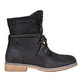 Čizme s kristalima crna