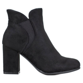 Marquiz Navlačne čizme od antilopa crna