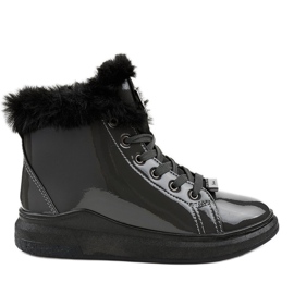 Lakirane tople sive tenisice TL135-7 siva