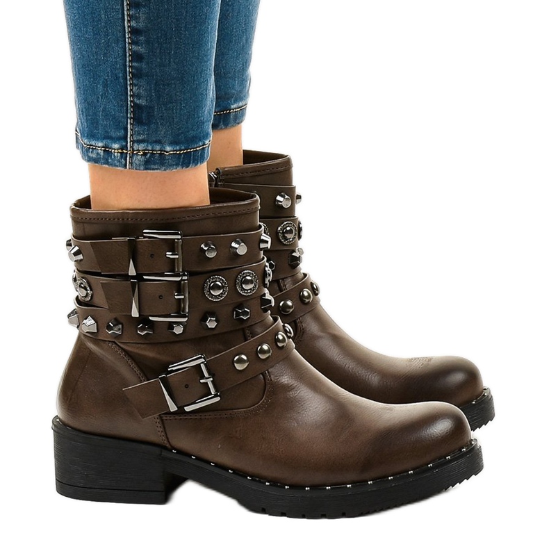 Smeđe izolirane čizme 77-8 zelena