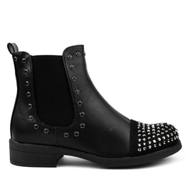 Crne izolirane čizme s elastičnim DQH0090 crna