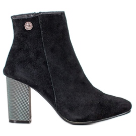 Goodin Kožne čizme na stupu crna