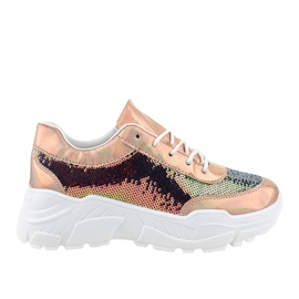 Sportske cipele sa šampanjcem sa šljokicama W-3118 žuta boja