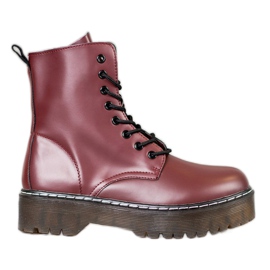 Kylie Čizme na platformi crvena