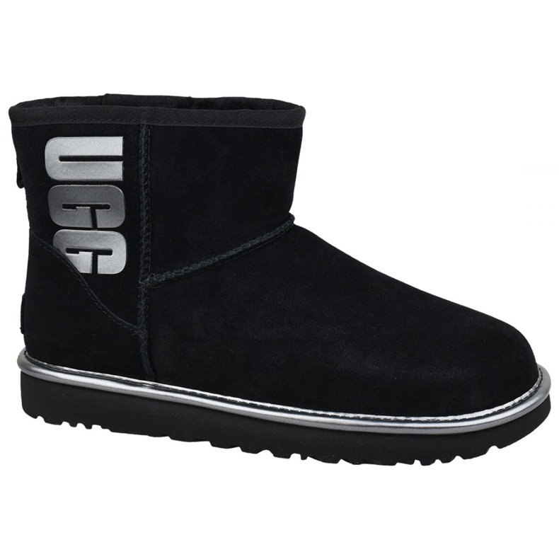 Ugg Classic Mini Ugg gumeni logotip W 1110087-BMT Cipele crno