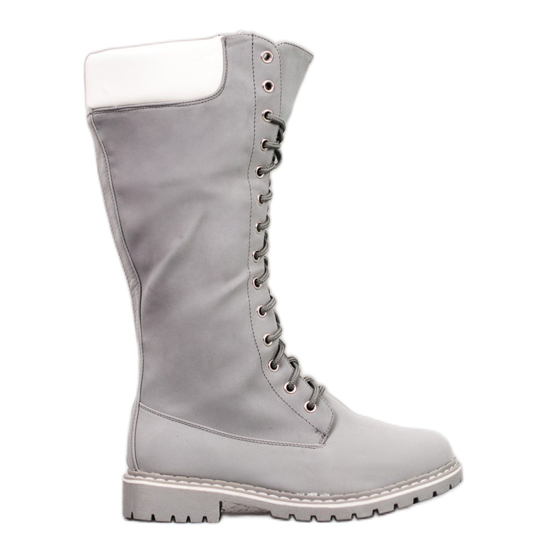 Seastar Tople čizme na vezanje siva