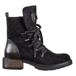 Goodin Čizme na vezanje crna