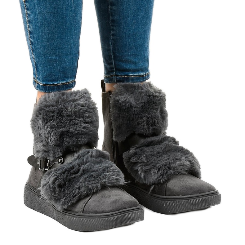 Izolirane čizme od antilopa GF-QB08 siva