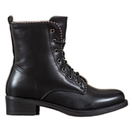 Janessa Klasične čizme na vezanje crna