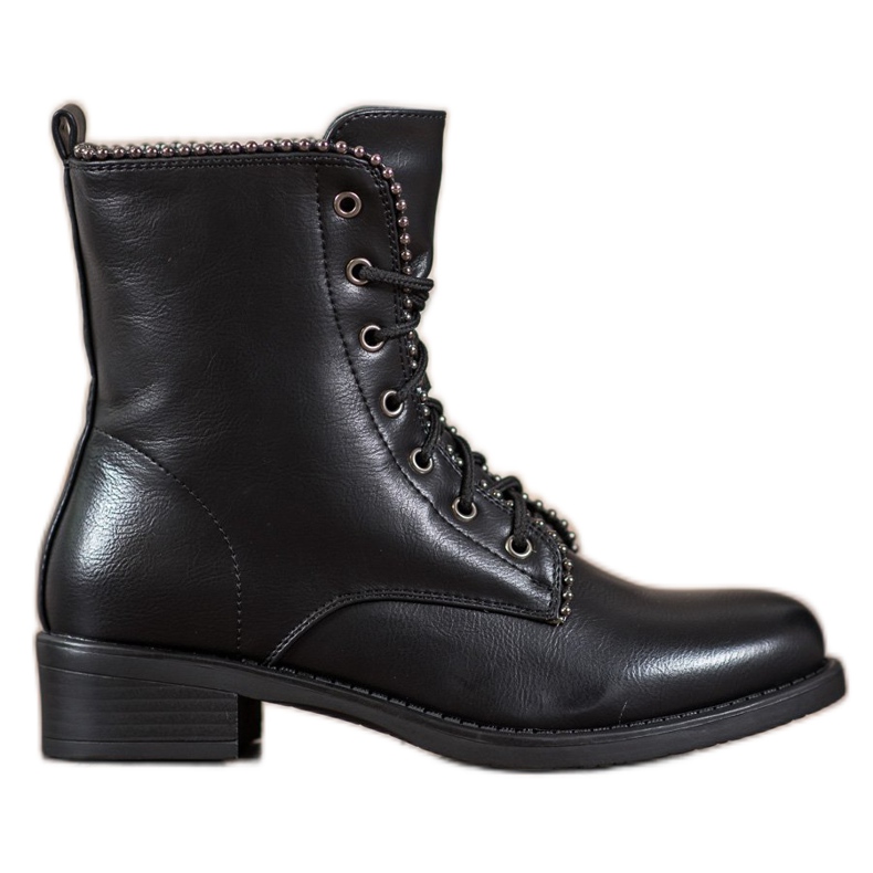 Janessa Klasične čizme na vezanje crno