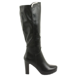 M.Daszyński Čizme na stupu Daszyński SA50 crna