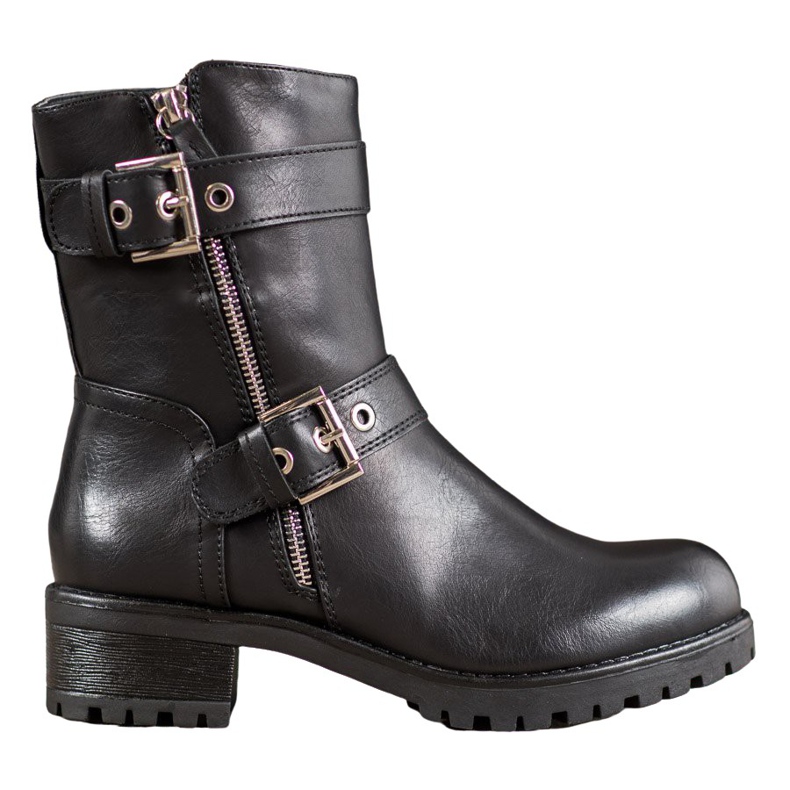 SHELOVET Radnici s ukrašenim patentnim zatvaračem crno