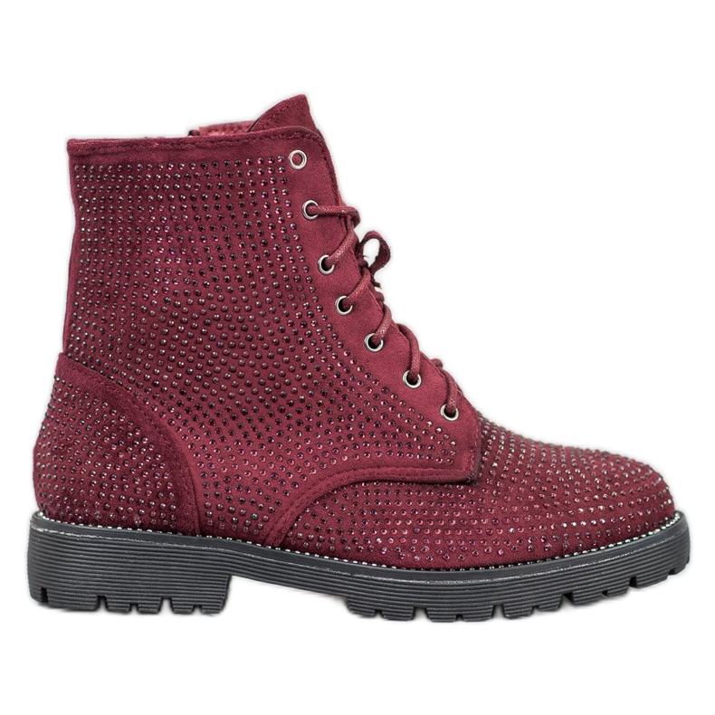 Sweet Shoes Bordo čizme od antilopa crvena