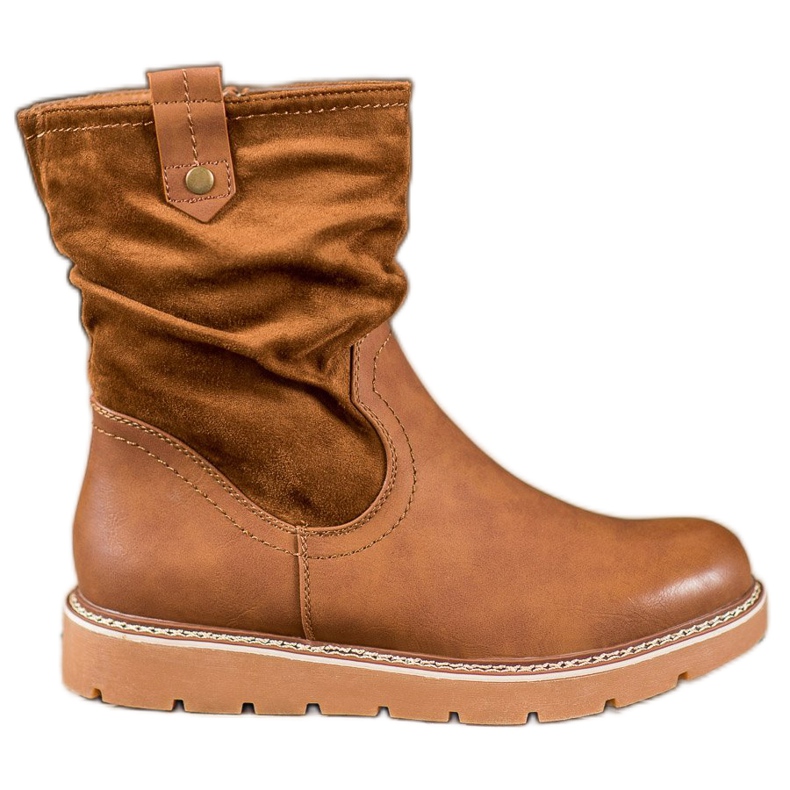 Ideal Shoes Radnici na platformi smeđa