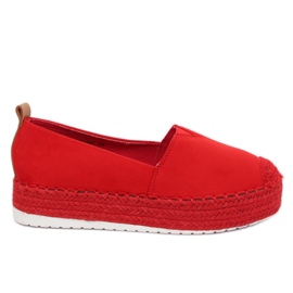 Espadrile s visokim potplatom crvene BL247 Red II Kvaliteta crvena