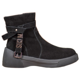 Filippo Kožne čizme na platformi crna