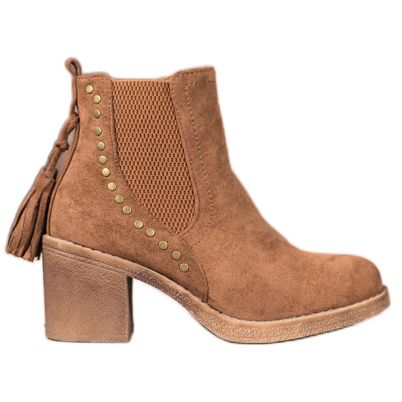 Small Swan Čizme Chelsea s resama smeđa