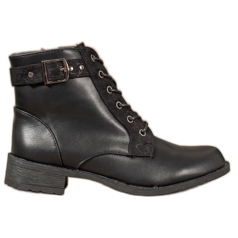 Small Swan Klasične čizme na vezanje crno