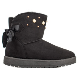 SHELOVET Mukluki s perlicama crna