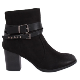 Čizme na stabilnoj peti crne G-35 Crne crna